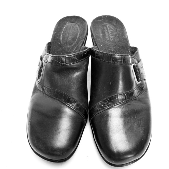 CLARKS BENDABLES Black Mules Clogs Comfort Shoes 7 - Picture 5 of 16
